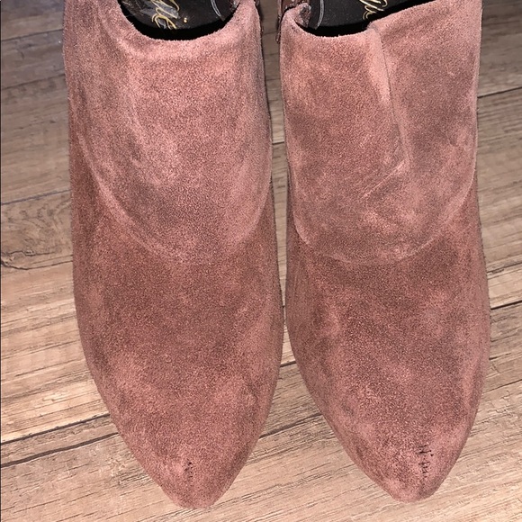 Fergie Brown Leather stilettos booties boots 8.5 - Picture 7 of 8